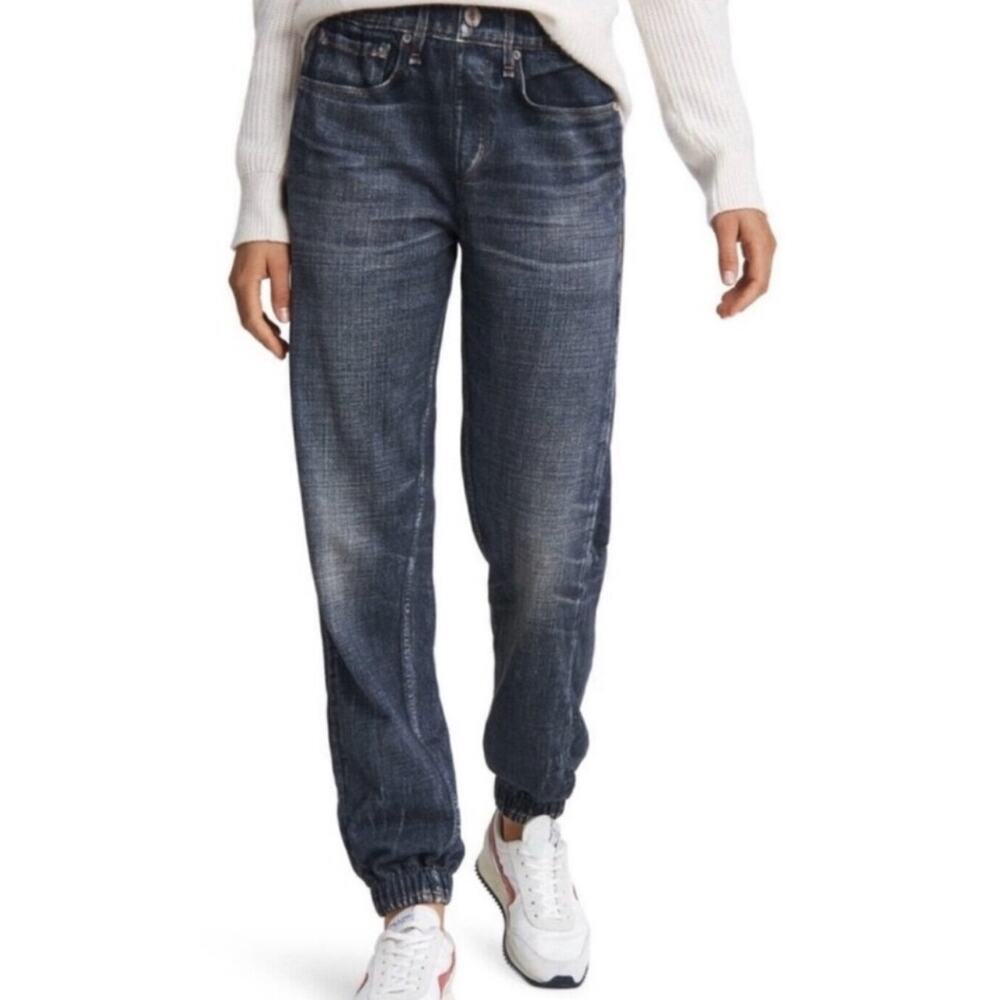 Rag & Bone Miramar Jogger Pants Sz XXS Women’s Blue Jeans Denim Print - Picture 2 of 16